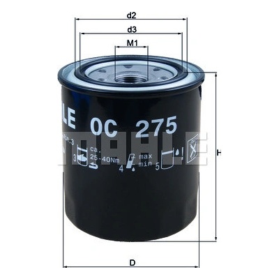 Olejový filter MAHLE ORIGINAL OC 275 (OC275)