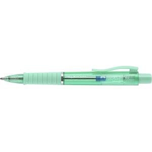 Faber-Castell Химикалка, 0, 34 мм, с бутон, ментовозелен корпус, FABER-CASTELL "Poly Ball View Aurora", синя (145767)