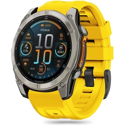 Tech-Protect Силиконова каишка за Garmin Fenix 5x / 5x Plus / 6x / 6x Pro / 7x / 8 (51mm) от Tech-Protect Silicone - Жълт (5906302377244)