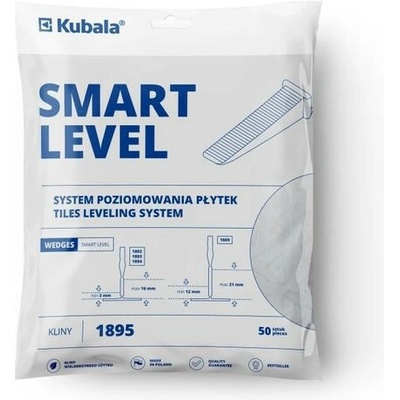 Kliny Kubala SMART LEVEL, plast, biele, 70x220x235, bal. 50 ks