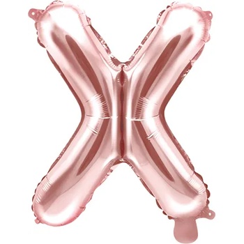 Image 1 of PartyDeco Балон от фолио Mini - Буква Х 35см розово златен