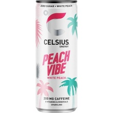 Celsius Energetický Nápoj Peach Vibe Příchuť Broskev 355 ml