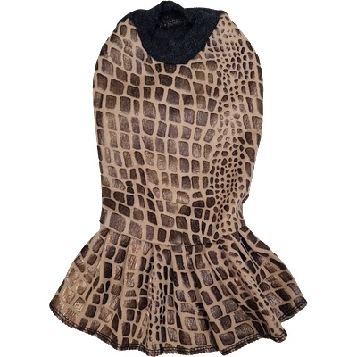 Tiger`s Heart Елегантна рокля за куче с животински принт