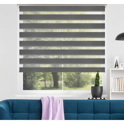 FOA Roleta Deň a noc, STANDARD, Oceľová silk, A 097 89 x 220 cm