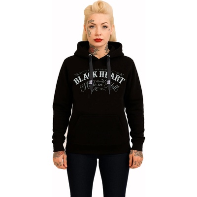 Black Heart PIN UP SKULL Černá