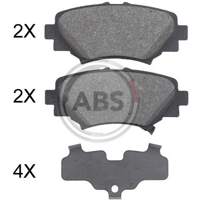 A.B.S. Sada brzdových platničiek kotúčovej brzdy 35032