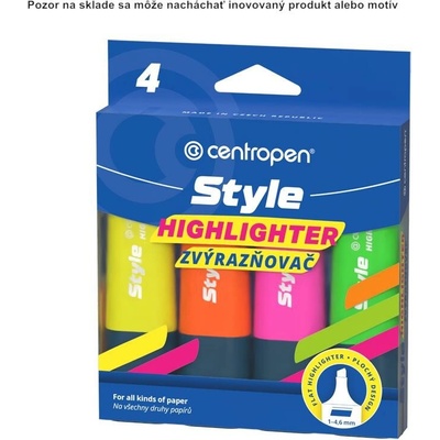 Centropen Style Soft 4ks neón 462520404