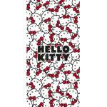Jerry Fabrics Червена/бяла памучна детска кърпа 70x140 cm Hello Kitty - Jerry Fabrics (24TW232)