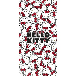 Jerry Fabrics Червена/бяла памучна детска кърпа 70x140 cm Hello Kitty - Jerry Fabrics (24TW232)