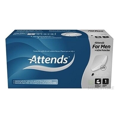 Attends Healthcare Group ATTENDS For Men 1 inkontinenčné vložky pre mužov, savosť 189 ml, 25 ks