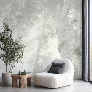 Art Gift Decor Фототапет Гора в мъгла - модерен фототапет с дървета