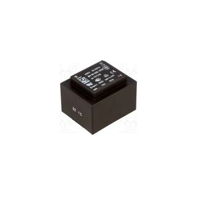 Transformátor zalévaný 6VA 230VAC 15V 400mA PCB 200g