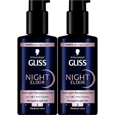 Gliss Night Elixir Noční regenerační kúra 100 ml
