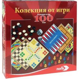 Noris 100 игри - семейна кутия с табла, пулове и зарове