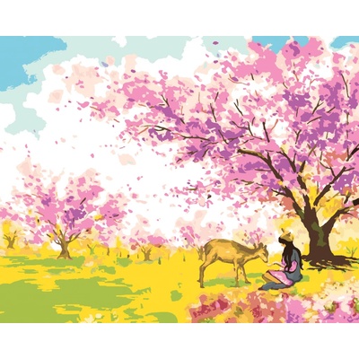 zuty Malování Podle Čísel Luční Krajina 80 x 100 Cm Plátno Rám