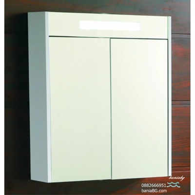 Inter Ceramic Горен огледален pvc шкаф за баня icmc 4650 - 80cm led