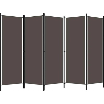 Shumee 5dílný paraván antracitový 250 x 180 cm – Zboží Dáma