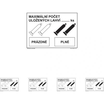 Walteco Maximální počet uložených lahví 210x148mm, formát A5, samolepka Množství: 5 ks , 20052BP1