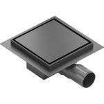 Mexen Flat-Q M13 квадратен подов сифон 12 x 12 см, четкано пистолетно сиво - 1E10012 (1E10012)
