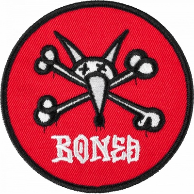 BONES VATO RAT PATCH Red 9 x 9 cm
