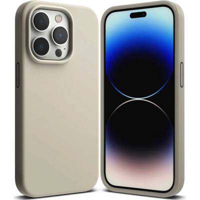 Ringke Soft Silicone Case - силиконов (TPU) калъф за iPhone 14 Pro Max (бежов)