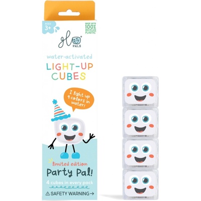 Glo Pals svítící senzorické kostky do vody vícebarevné Party Pal 4 ks – Zboží Dáma