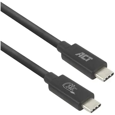 ACT Кабел USB-C - USB-C, 2 м / USB4, 20Gbps, 240W, сертифициран USB-IF (AC7432)