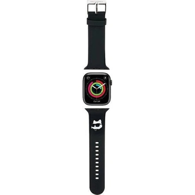 Karl Lagerfeld Karl Lagerfeld 3D Rubber Choupette каишка за Apple Watch 42/44/45/49mm, черен