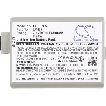 Cameron sino Батерия за камера CANON LPE5 LiIon 7.2V 1080mAh Cameron Sino (CS-LPE5)