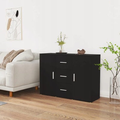 zahrada-XL Příborník černý 91 x 29,5 x 65 cm kompozitní dřevo