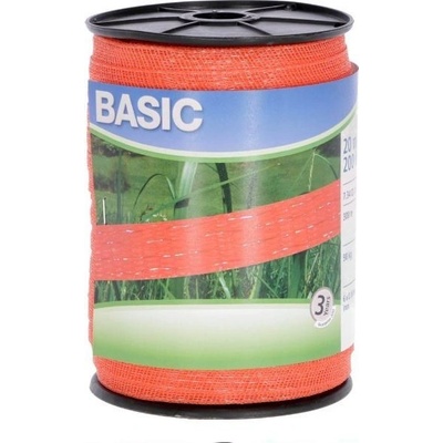 Páska BASIC pro el. ohradník, 20 mm x 200 m, 6x 0,16 mm, oranžová