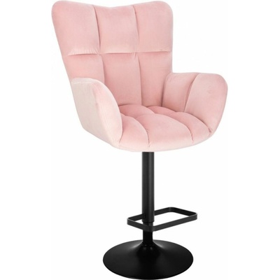 LuxuryForm Design Aurora Velur na čiernom tanieri svetlo ružové