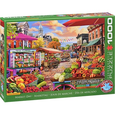 EUROGRAPHICS Пъзел Eurographics от 1000 части - Пазарен ден на главната улица (60005860)