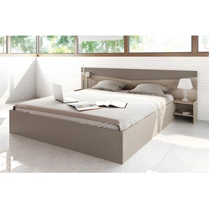 Bogdan Furniture I Спалня с нощни шкафчета Mod 2007, Мока/Лате