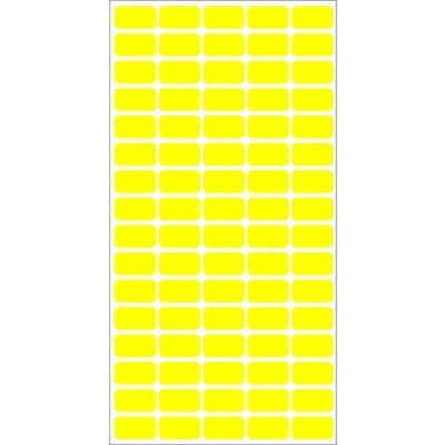 Fleks-Ko Етикети за цени Fleks-Ko, размер 22x12mm, 800бр, жълти (OK5516)