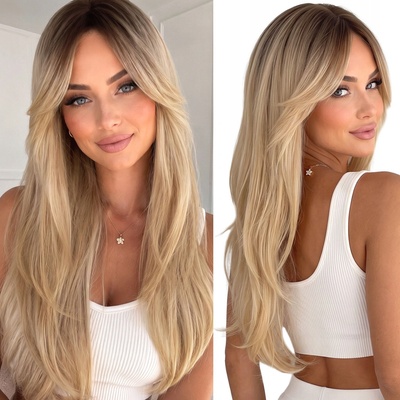 Althair Paruka dlouhé syntetické blond vlasy