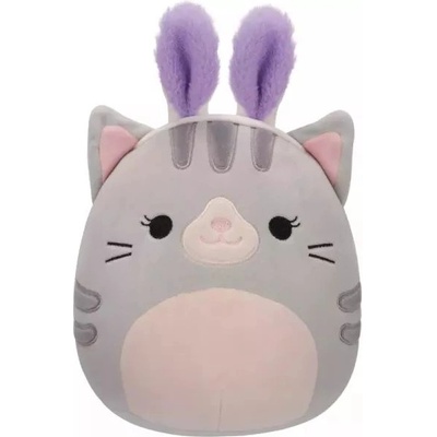 VEGATOYS Squishmallows: Тали, сивото коте плюш с зайешки ушички - 20 см (SQER00827)