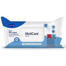 MoliCare SKIN Wet wipes 3v1 vlhčené obrúsky s harmančekovým extraktom 50 ks