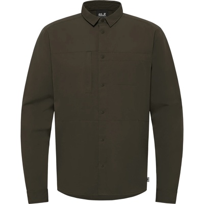 Jack Wolfskin Мъжка риза с копчета Jack Wolfskin Sierra Canyon L/S Shirt - Obsidian Moss - размер XXL (033-3071-0315)
