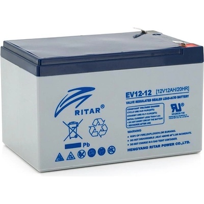 Ritar Оловна батерия RITAR EV12-12, AGM, 12V / 12 Ah, Терминал2, За електрически (RITAR-EV12-12)