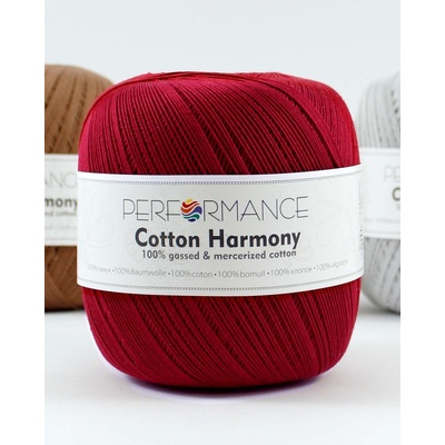 Performance Bavlněná příze Cotton Harmony 0363 - červená 100g 560m
