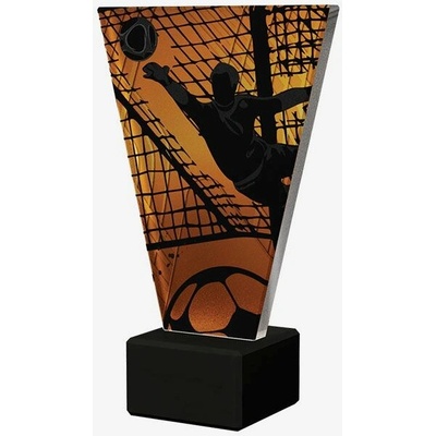 Designová skleněná trofej Fotbalový brankář Výška: 17,5 cm Průměr: 1 cm