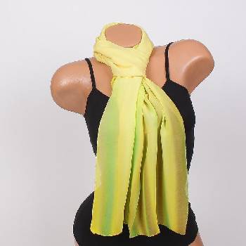 Image 1 of Дамски шал в преливащи се жълто и зелено