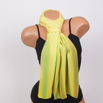 Дамски шал в преливащи се жълто и зелено