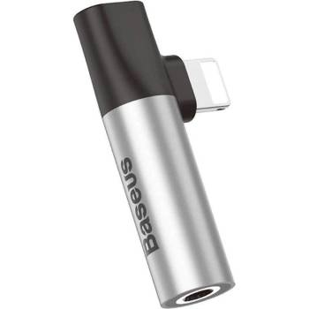 Baseus Lightning & Audio Adapter - Lightning адаптер с Lightning порт и 3.5 мм аудио вход за устройства с Lightning порт (сребрист)