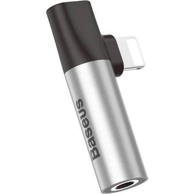 Baseus Lightning & Audio Adapter - Lightning адаптер с Lightning порт и 3.5 мм аудио вход за устройства с Lightning порт (сребрист)