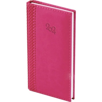 Бележник с дати термо с кант 8х16 cm Розов (2011015-05-42139818)