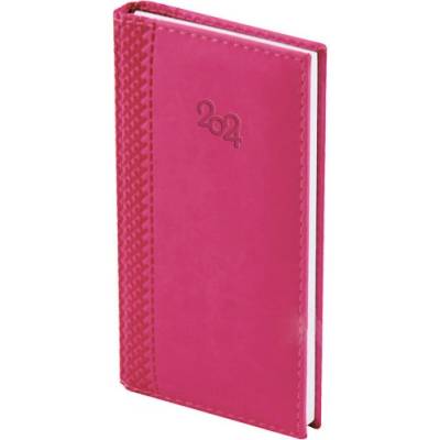 Бележник с дати термо с кант 8х16 cm Розов (2011015-05-42139818)