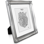 Casa Chic Regent, рамка за картина, правоъгълна, 25 × 20 cm снимки, паспарту, стъкло, рококо (ROCOCO-10x8-SLV) (ROCOCO-10x8-SLV) - klarstein