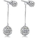 Silenti Jewelry Сребърни обеци "Класа" - Цирконий - 4.5см